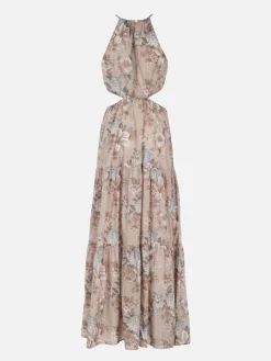 Langes Kleid Kaby mit Blumenprint für Damen
