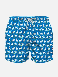 Leichte Badeshorts für Jungen mit Bullterrier-Aufdruck