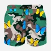 Leichte Badeshorts für Jungen mit Camo-Schmetterlingsprint