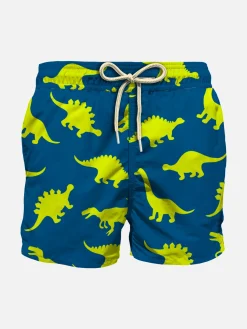 Leichte Badeshorts für Jungen mit Mikro-Dinosaurier-Print
