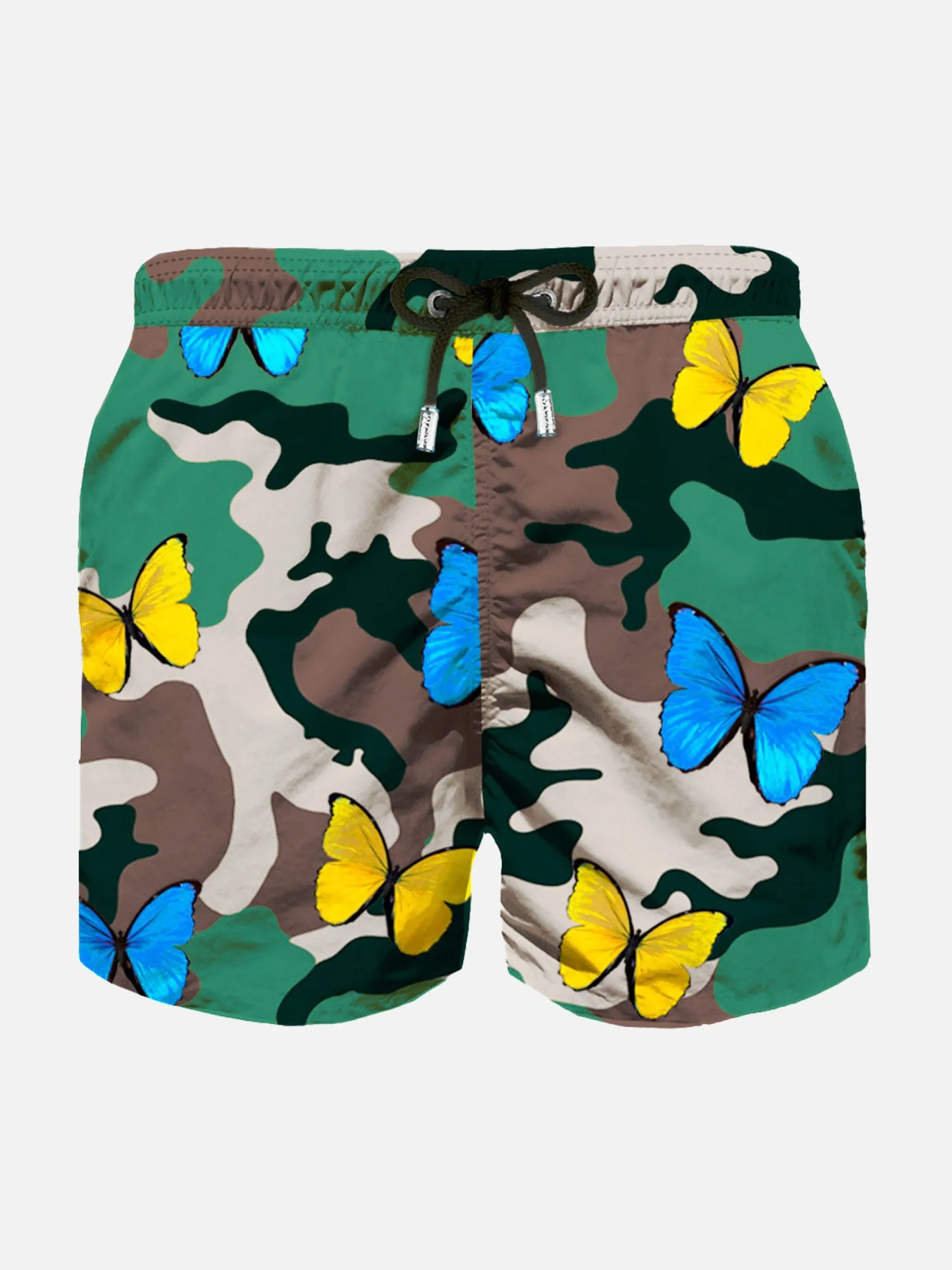 Leichte Badeshorts für Jungen mit Camo-Schmetterlingsprint