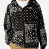 Leichte Herren-Windjacke mit Kapuze und Bandana-Aufdruck