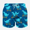 Leichte Jungen-Badeshorts mit Dino-Scooter-Print
