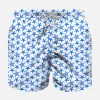 Leichte Jungen-Badeshorts mit Mikro-Seestern-Allover-Print