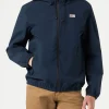 Leichte marineblaue Herren-Windjacke mit Kapuze