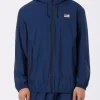 Leichte Windjacke aus marineblauem Stoff mit Kapuze für Herren Sloop