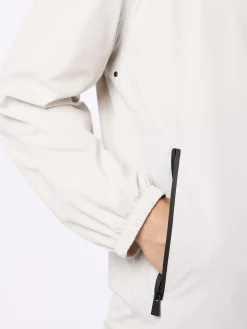 Leichte Windjacke für Herren aus eisweißem Stoff mit Kapuze Sloop