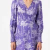 Leinen-Kurzkleid Brilly mit Toile de Jouy-Print