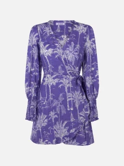 Leinen-Kurzkleid Brilly mit Toile de Jouy-Print
