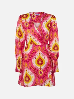 Leinen-Kurzkleid Brilly mit Ikat-Print