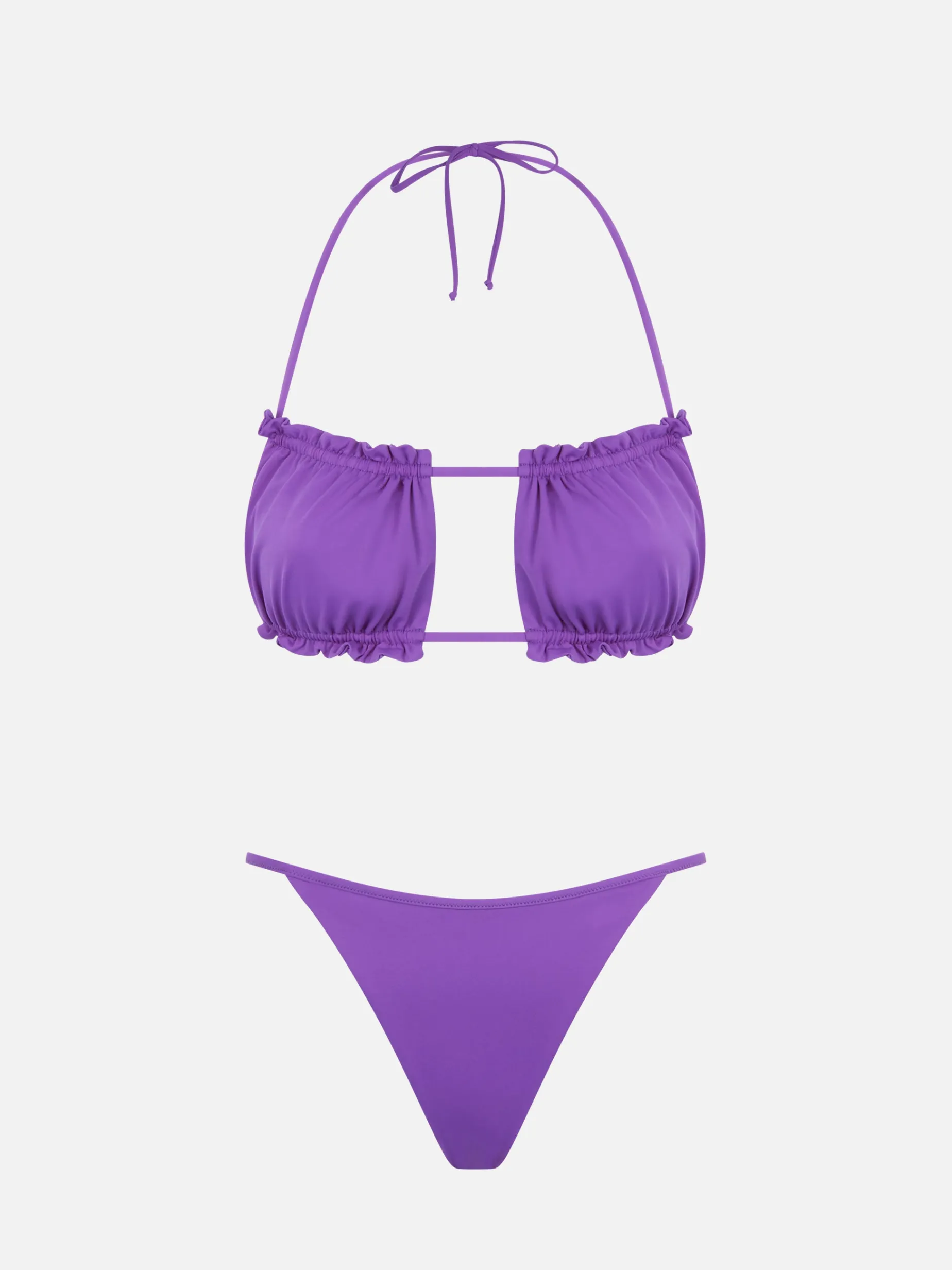Lila Bandeau-Bikini für Damen
