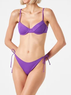 Lila Bralette-Bikini für Damen