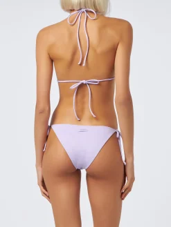 Lila klassischer Triangel-Bikini für Damen Leah Virgo