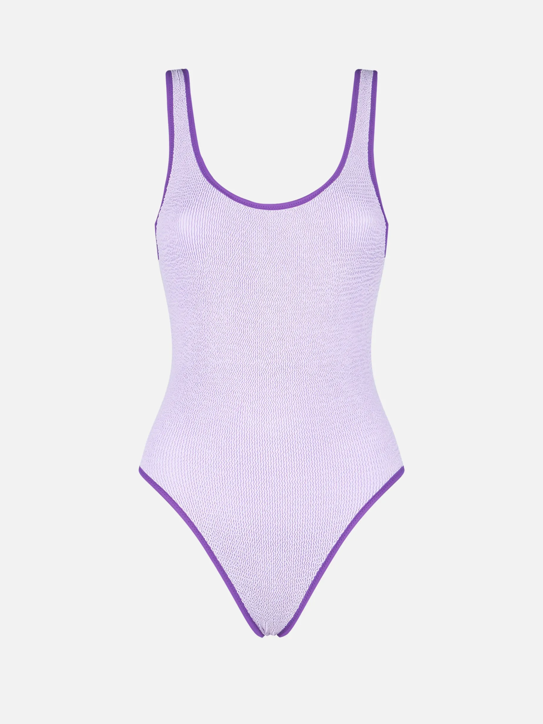 Lilafarbener Crinkle-Badeanzug für Damen | MELISSA SATTA SONDEREDITION