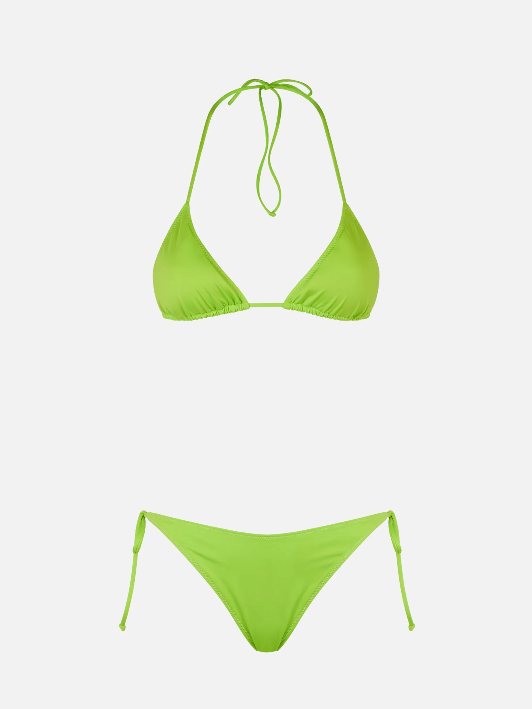 Lindgrüner Triangel-Bikini für Damen
