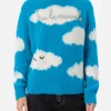 Maglione da donna in misto alpaca Queen con ricamo Tra le Nuvole