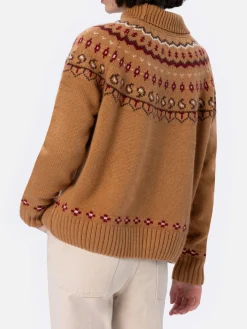 Maglione da donna in misto cashmere Meghan con jacquard nordico