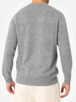 Maglione da uomo in misto cashmere Heron con jacquard verbier