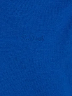 Man bluette V neck cashmere blend sweater Regent