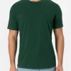 Man British green heavy cotton t-shirt Arnott with St. Barth embroidery
