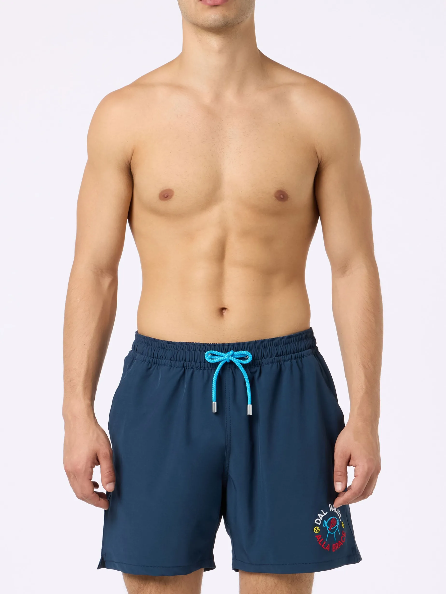 Man Comfort Badeshorts mit Dal Padel alla Brace-Stickerei | INSULTI LUMINOSI SONDEREDITION