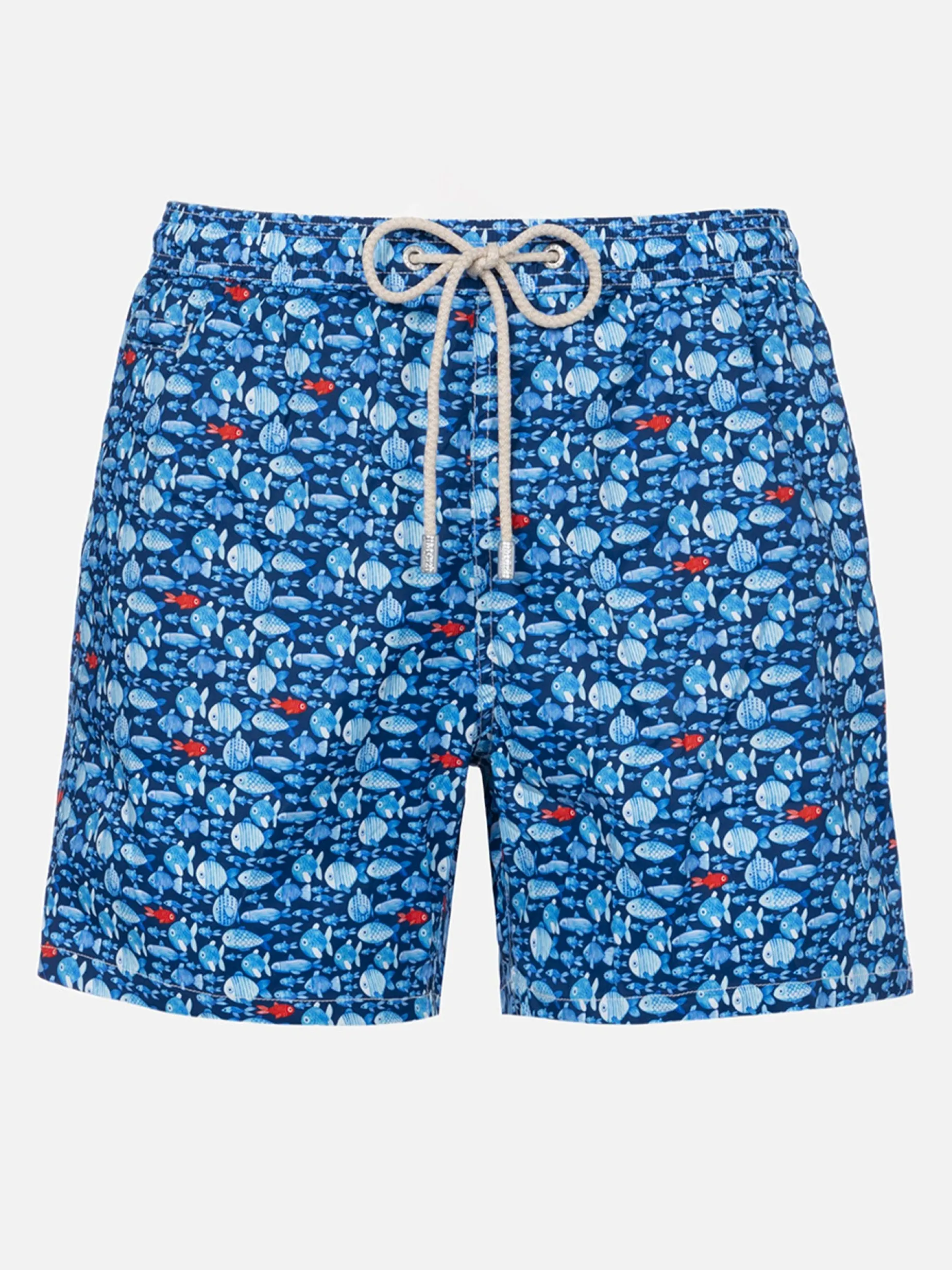 Man Comfort Light Badeshorts mit Fischaufdruck