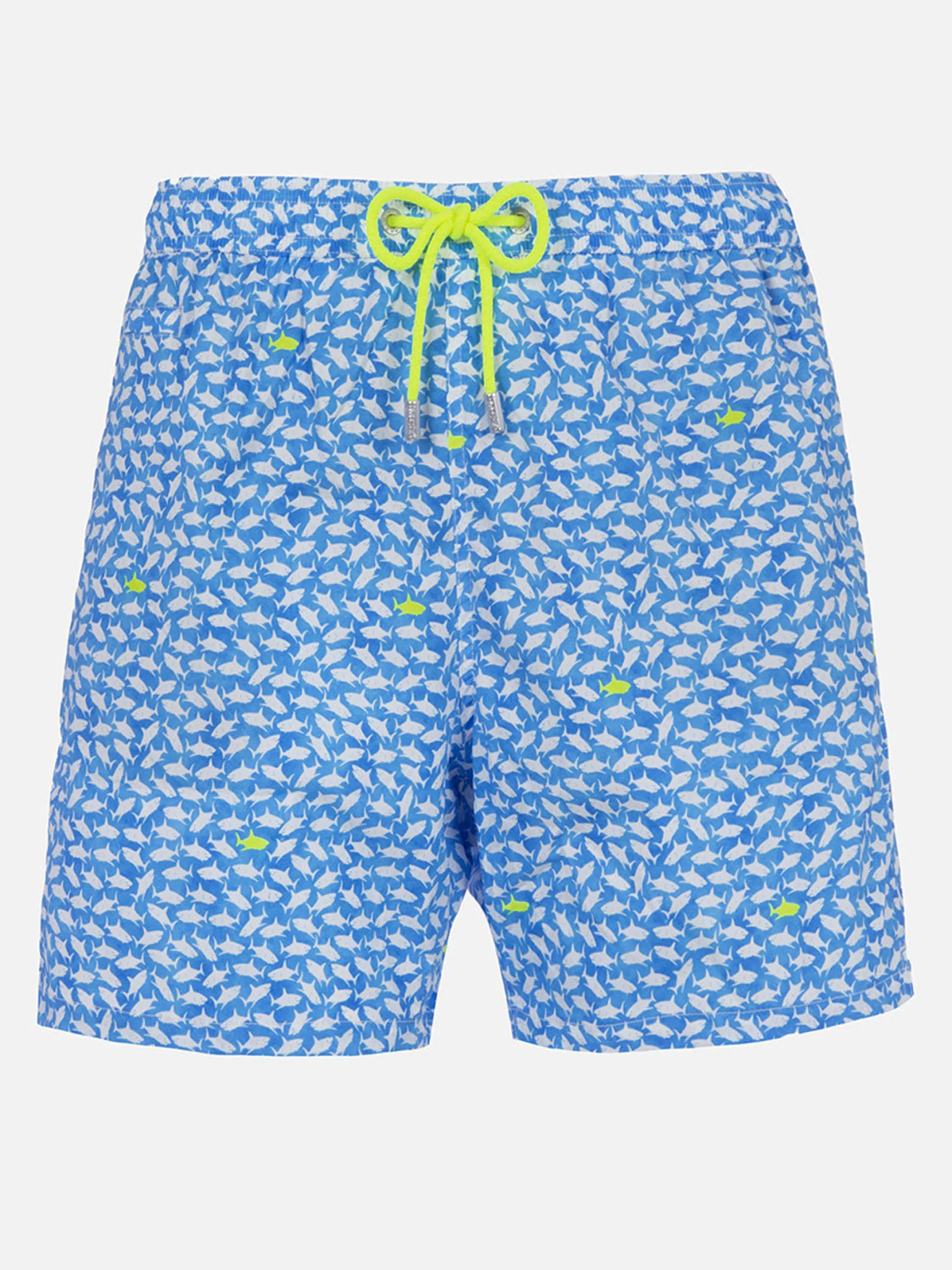 Man Comfort Light Badeshorts mit Hai-Aufdruck