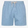 Man Comfort Light Badeshorts mit Gingham-Print