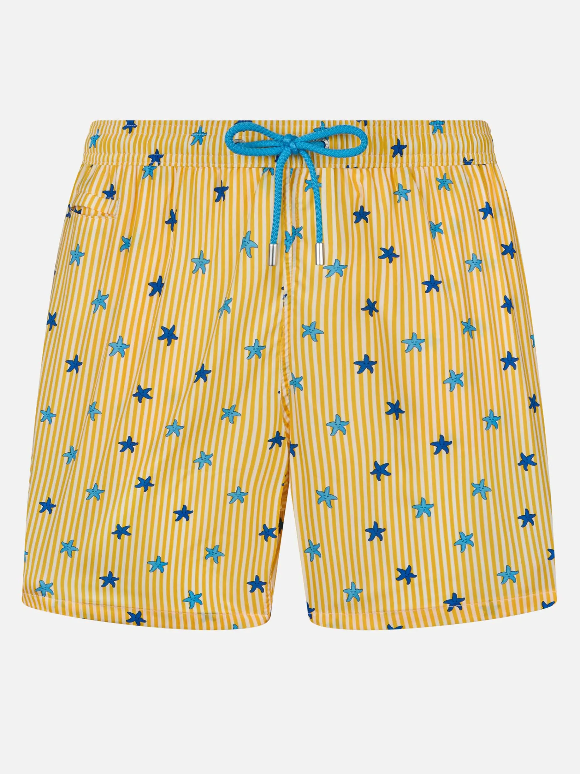 Man Comfort Light Badeshorts mit Seestern-Print