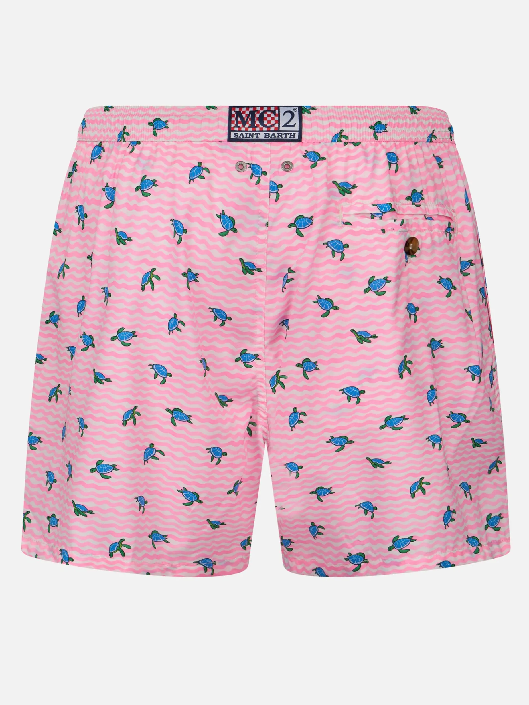 Man Comfort Light Badeshorts mit Meeresschildkröten-Print