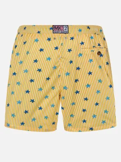 Man Comfort Light Badeshorts mit Seestern-Print