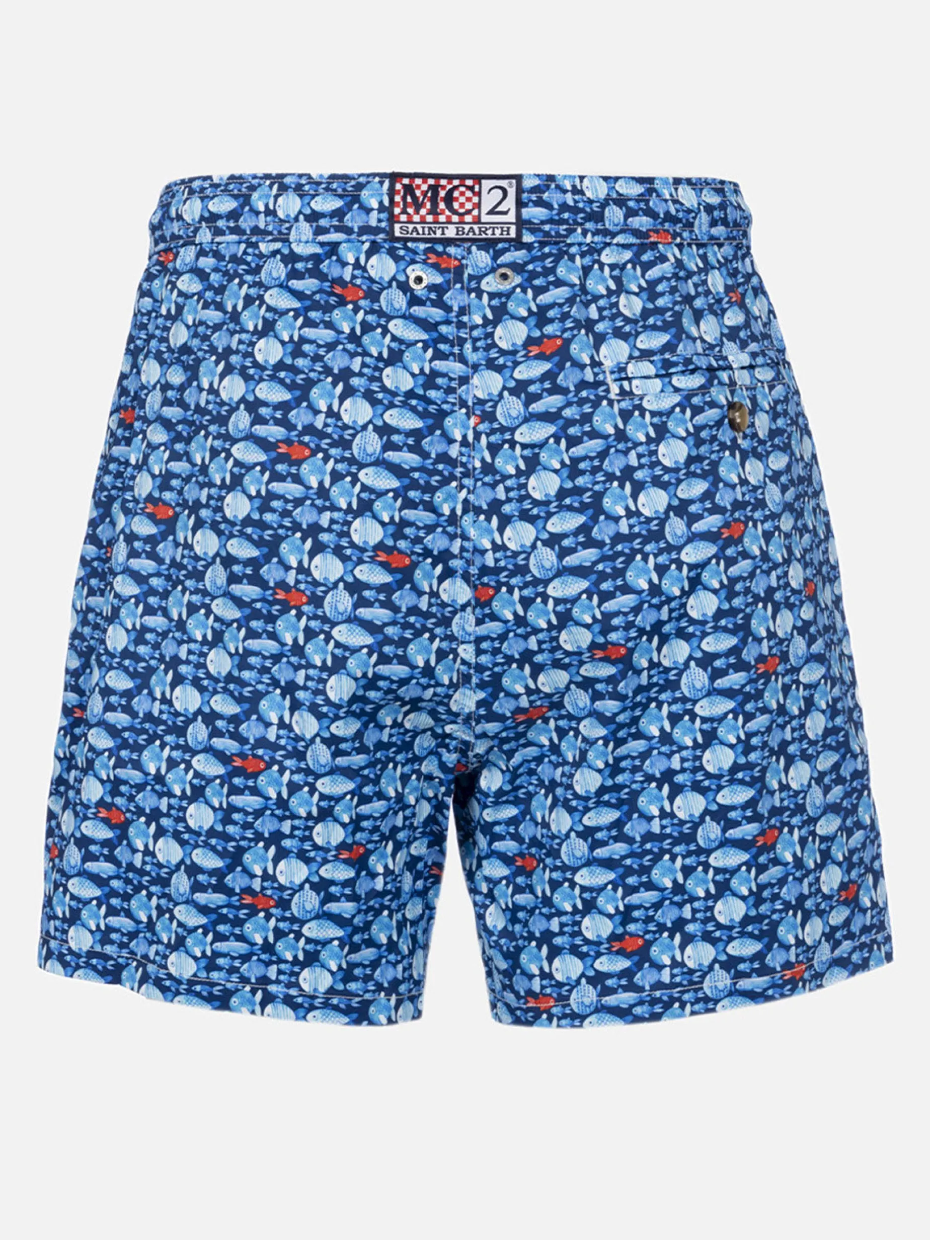 Man Comfort Light Badeshorts mit Fischaufdruck