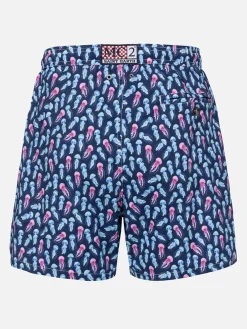 Man Comfort Light Badeshorts mit Quallen-Print