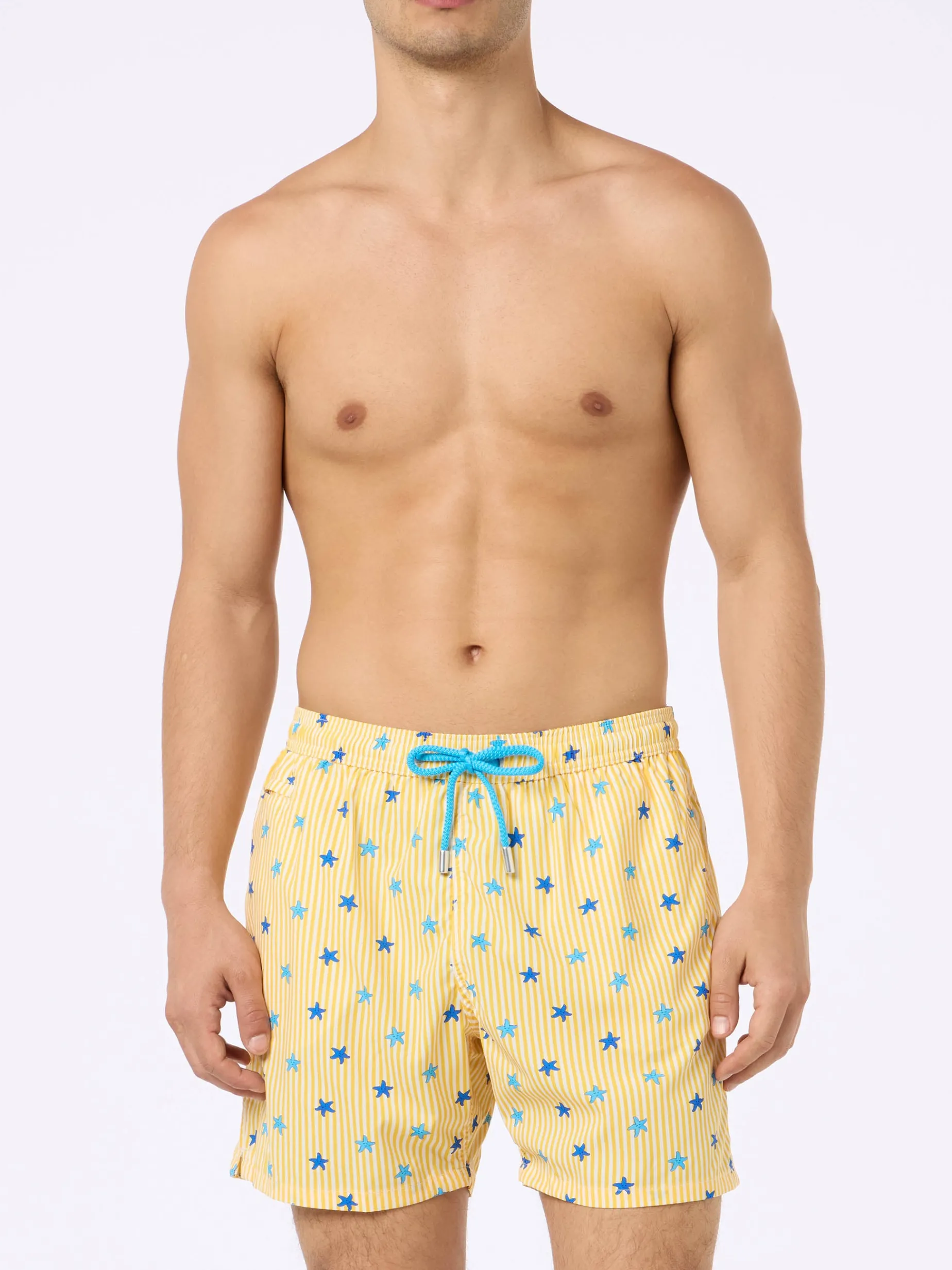 Man Comfort Light Badeshorts mit Seestern-Print