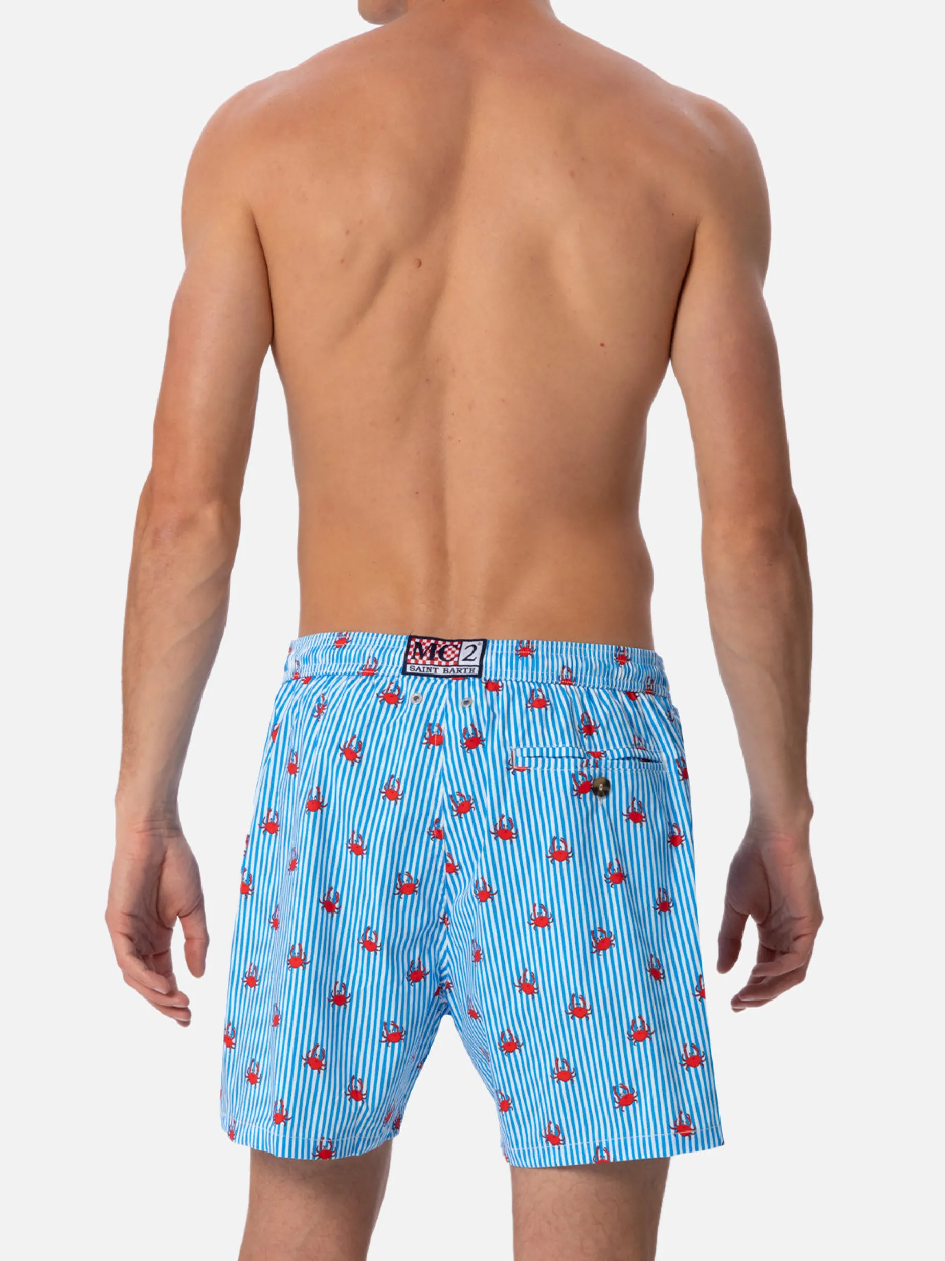 Man Comfort Light Badeshorts mit Krabben-Print