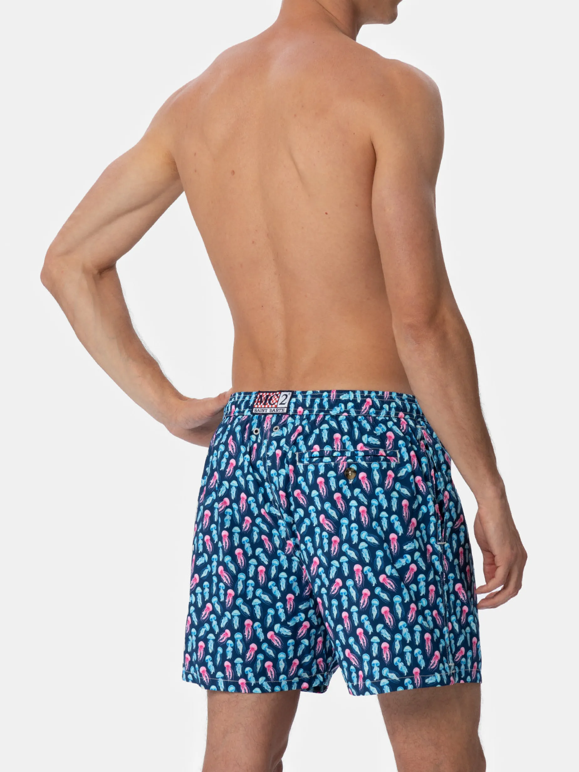Man Comfort Light Badeshorts mit Quallen-Print