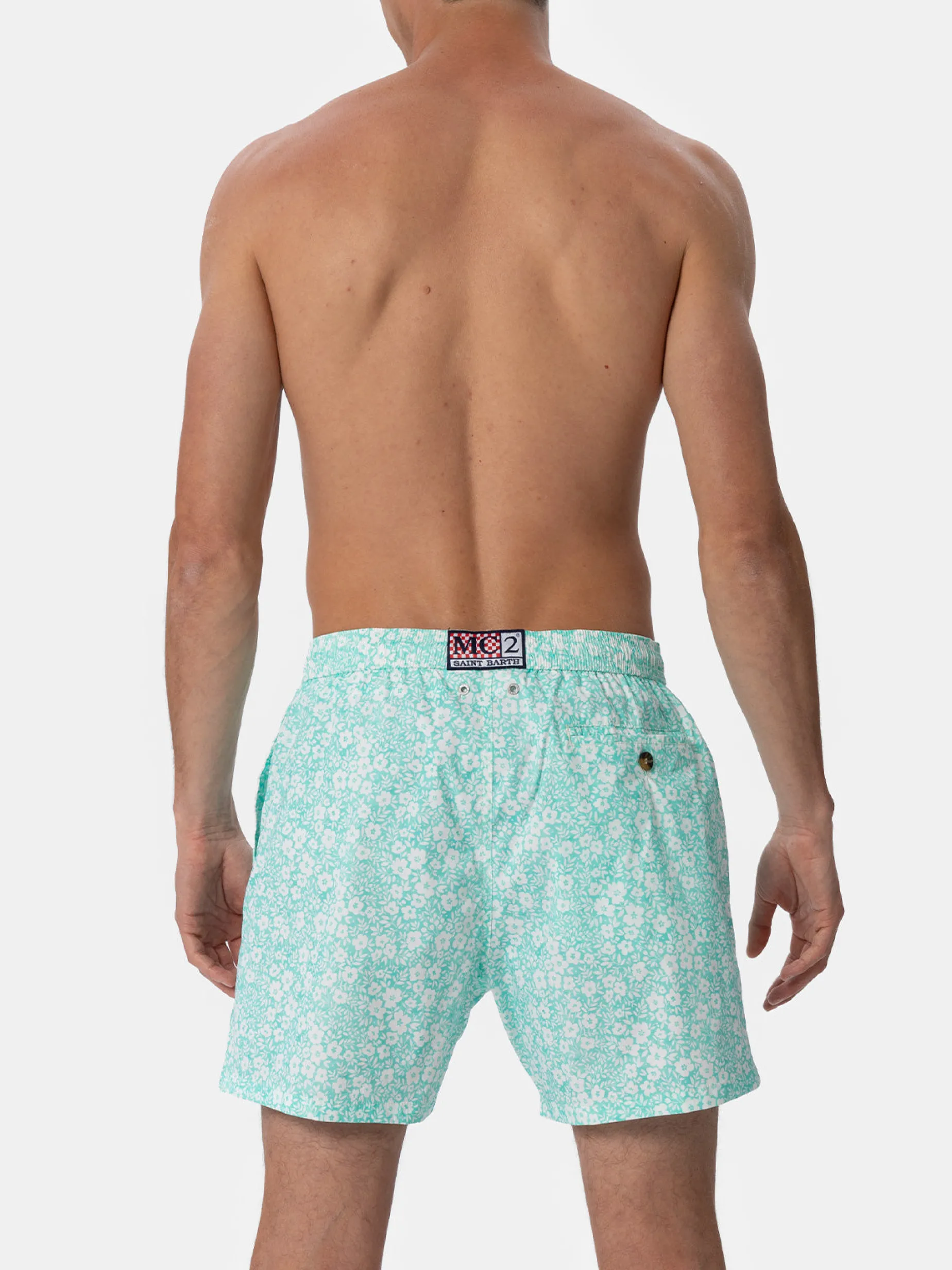 Man Comfort Light Badeshorts mit Blumendruck