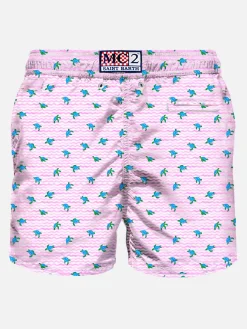 Man Comfort Light Badeshorts mit Meeresschildkröten-Print