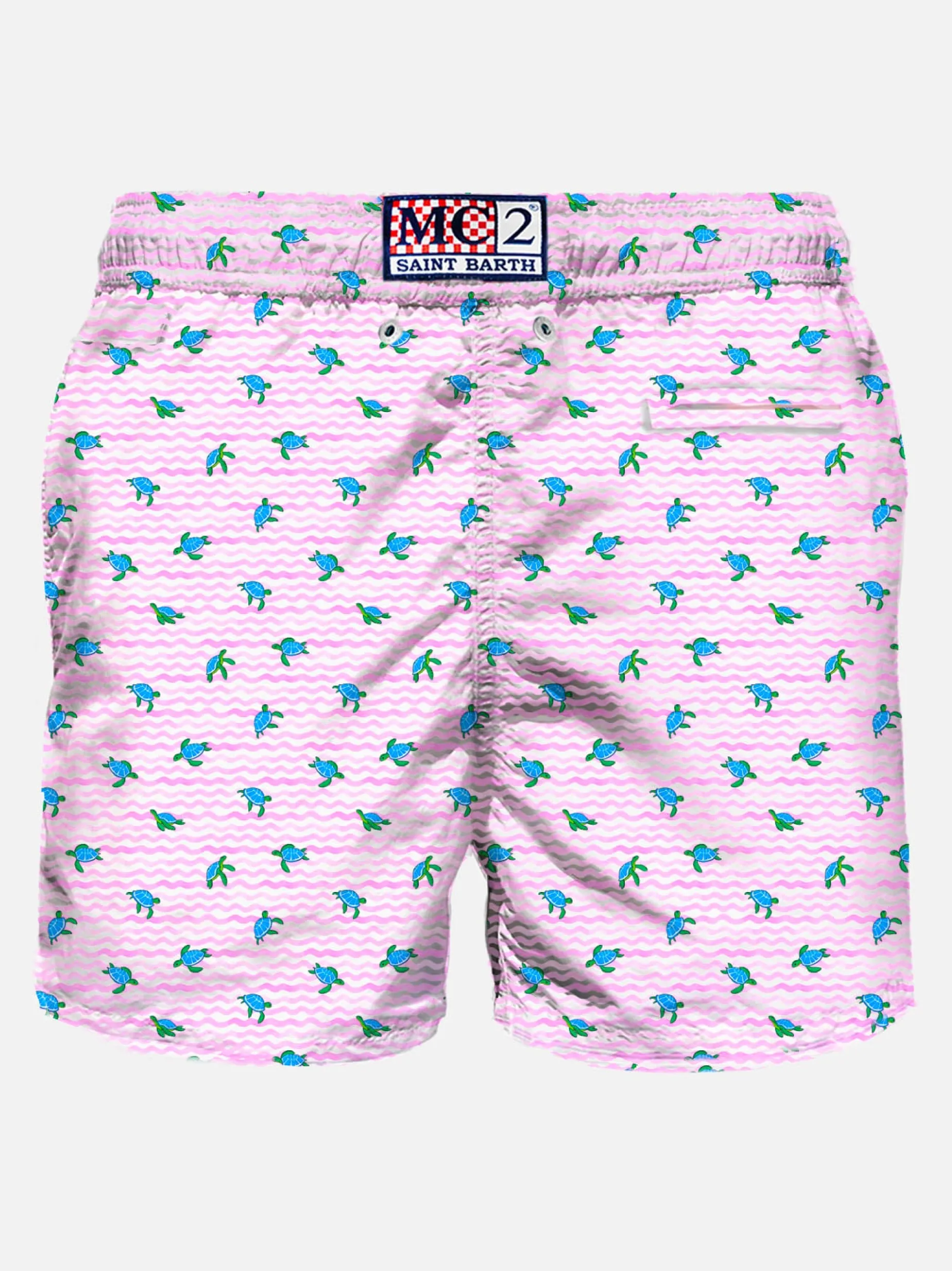Man Comfort Light Badeshorts mit Meeresschildkröten-Print