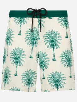 Man Comfort Surf Badeshorts mit Palmenprint