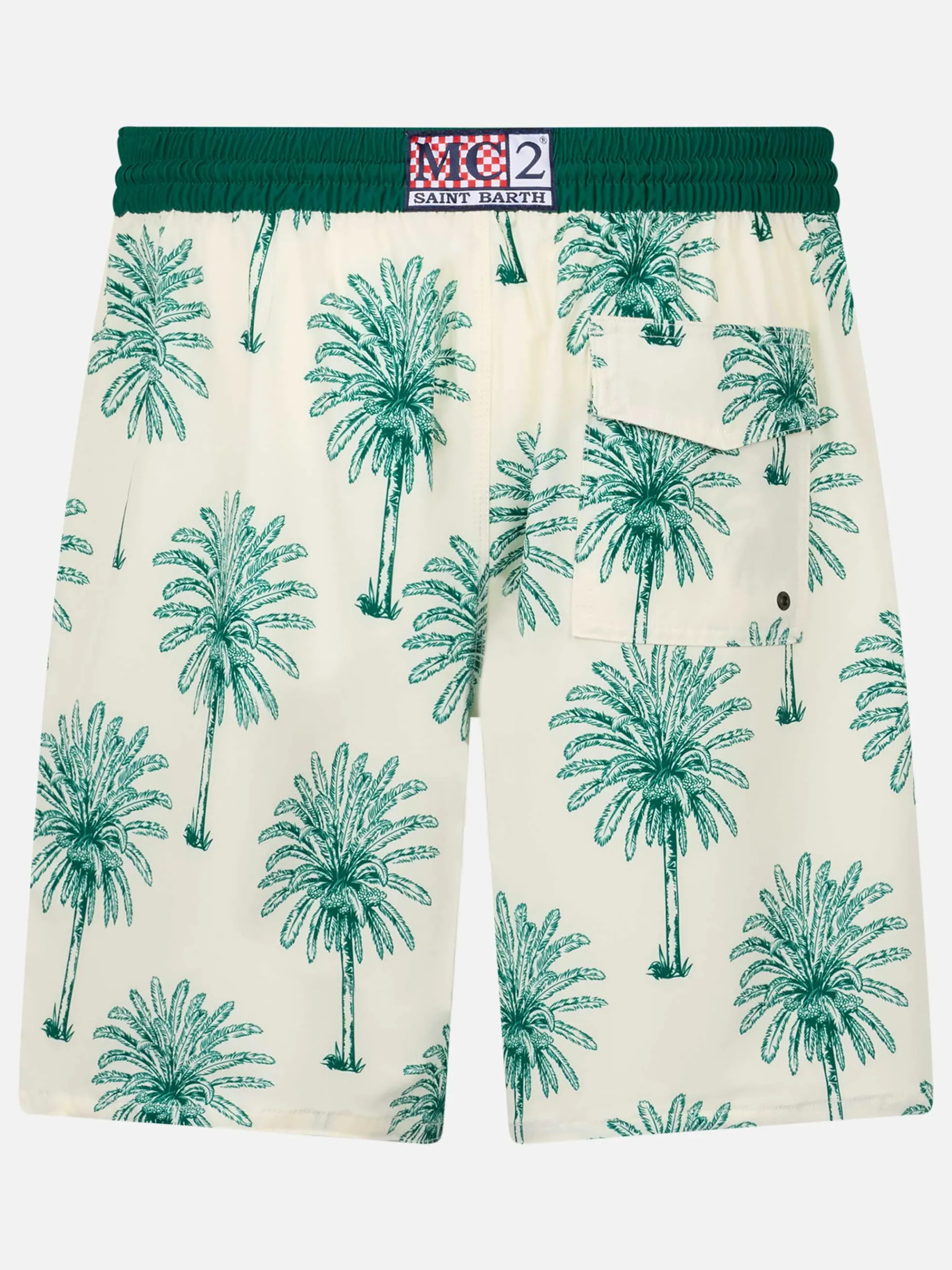 Man Comfort Surf Badeshorts mit Palmenprint
