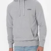 Man mélange grey sweatshirt Tribeca with St. Barth embroidery