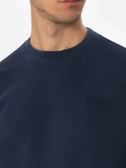 Man navy blue sweastshirt with St. Barth embroidery