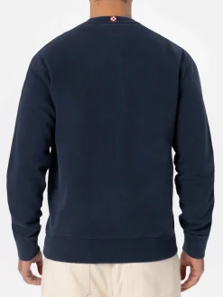 Man navy blue sweastshirt with St. Barth embroidery