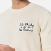 Mann weißer Pullover Bombardino mit Sole, Whiskey und sei in Pole Position! Stickerei | VACANZE DI NATALE SONDERAUSGABE