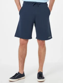 Marineblaue Herren-Bermudashorts aus Baumwollfleece Randle