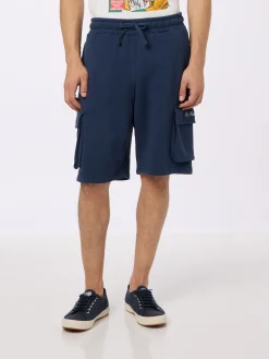 Marineblaue kurze Cargohose für Herren von Cargy