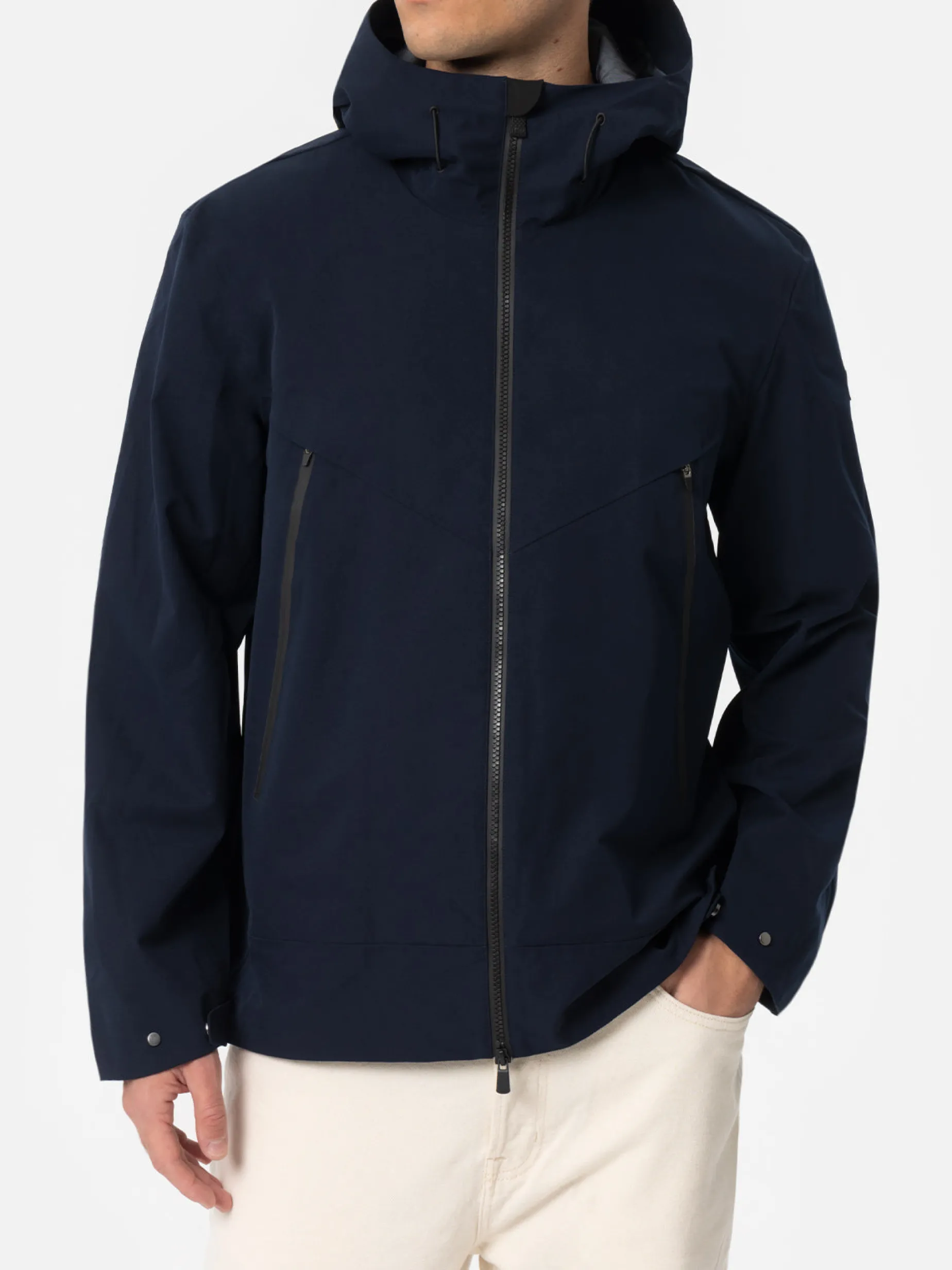 Marineblaue 3-Lagen-Kapuzenjacke Parson für Herren