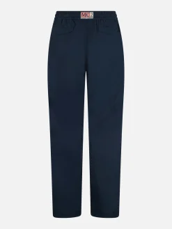Marineblaue Seersucker-Baumwollhose für Herren von Relais