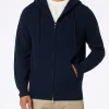 Marineblauer Kapuzenpullover aus Lambswool für Herren Notting